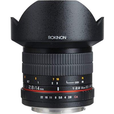 Rokinon 14 mm f/2.8 IF ED MC supergroothoek, handmatige focuslens voor Pentax Rokinon 14 mm f/2.8 IF ED MC supergroothoek, handmatige focuslens voor Pentax