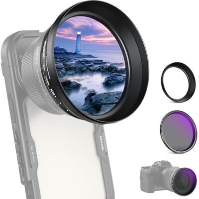 NEEWER 72 mm variabele ND-filter met 77 mm lenskap, ND2-32 1-5 stops verstelbaar filter met neutrale dichtheid voor 85 mm telelens en 72 mm cameralens, FL-99 NEEWER 72 mm variabele ND-filter met 77 mm lenskap, ND2-32 1-5 stops verstelbaar filter met neutrale dichtheid voor 85 mm telelens en 72 mm cameralens, FL-99