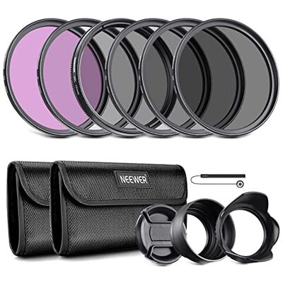 NEEWER 52mm Objektiv Filter Set: UV, CPL, FLD, ND2, ND4, ND8, Gegenlichtblende und Objektivdeckel Kompatibel mit Canon Nikon Sony Panasonic DSLR Camera mit 52mm Objektiv NEEWER 52mm Objektiv Filter Set: UV, CPL, FLD, ND2, ND4, ND8, Gegenlichtblende und Objektivdeckel Kompatibel mit Canon Nikon Sony Panasonic DSLR Camera mit 52mm Objektiv