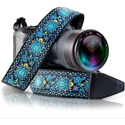 ART Camera Strap For Photographers Padded Universal Fit Neck Shoulder & Crossbody Strap Quick Release For DSLR/SLR/Mirrorless Canon Nikon Sony Olympus Compatible Photographer Gift for Men & Women Blue ART Camera Strap For Photographers Padded Universal Fit Neck Shoulder & Crossbody Strap Quick Release For DSLR/SLR/Mirrorless Canon Nikon Sony Olympus Compatible Photographer Gift for Men & Women Blue