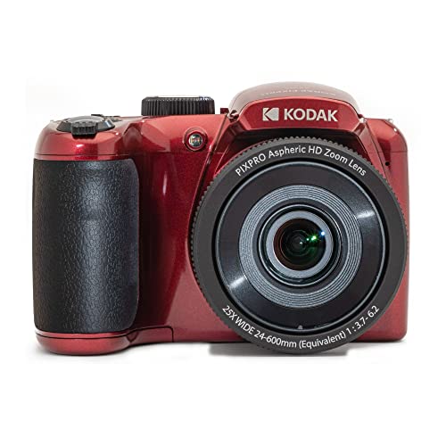 Kodak PIXPRO Astro Zoom AZ255-RD 16MP digitale camera met 25x optische zoom 24mm groothoek 1080P Full HD-video en 3 inch LCD-scherm (rood)