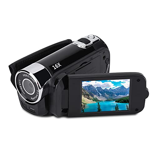 Hopcd 720P Digitale Camcorder, 4X Zoom Mini Video Camera 270 graden, 2,4 inch Camcorder Display Oplaadbare Digitale Camera voor Kinderen/Kinderen/Beginners/Tieners