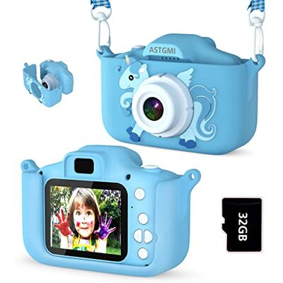 ASTGMI Camera voor kinderen, 2,0 inch digitale camera, mini-camera, oplaadbaar, camcorder, cadeau, speelgoed, meisjes, jongens van 3 tot 10 jaar, HD-video 1080p, 32 G SD-kaart ASTGMI Camera voor kinderen, 2,0 inch digitale camera, mini-camera, oplaadbaar, camcorder, cadeau, speelgoed, meisjes, jongens van 3 tot 10 jaar, HD-video 1080p, 32 G SD-kaart
