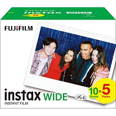 instax Fujifilm WIDE film 50-pak 5X10, Witte rand, 50 shot instax Fujifilm WIDE film 50-pak 5X10, Witte rand, 50 shot