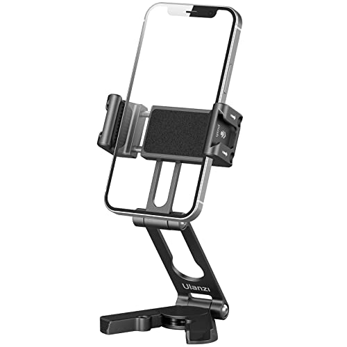 VIJIM Mobiele telefoon statief adapter metaal, smartphone houder statief met Cold Shoe Mount, iPhone statief houder adapter met 360° draaibare