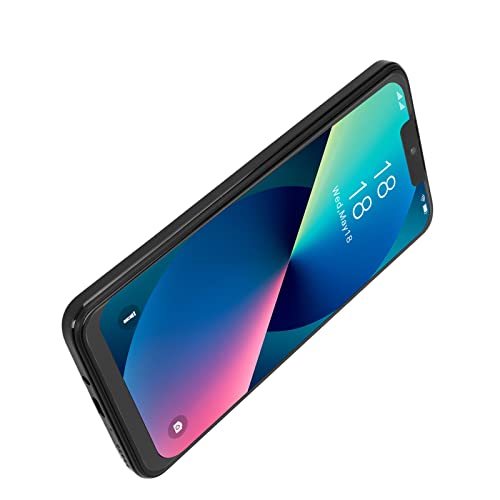 Shanrya 6,2 Inch Smartphone, Ten Core EU 100‑240V AI Battery Management 8MP en 16MP 7000 Mah Mobiele Telefoon voor Bedrijven (Zwart)