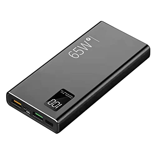 ALEEIK Draagbare oplader Power Bank Snel opladen Externe batterij 65W draagbare oplader Power Bank, PD 20W QC3.0 Snel opladen Power Bank Externe batterij met LED-display, mobiele telefoon Emer