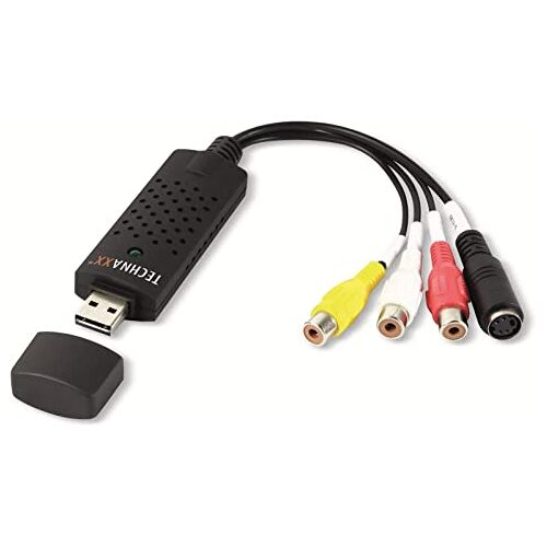 Technaxx USB 2.0 Video Grabber video-opname-apparaat video-opname-apparaten (Ntsc, PAL, 25 FPS, 30 FPS, 720 x 576 pixels, 720 x 480 pixels, 44 G) 1604 zwart