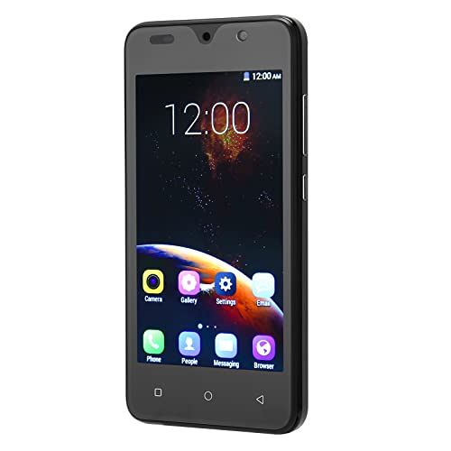 AMONIDA Dual SIM-smartphone, 5 Inch Scherm 3G-smartphone 100-240V voor Werk (Zwart)