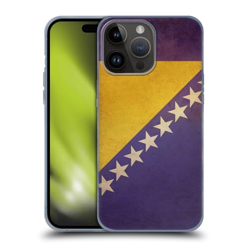 Head Case Designs Bosnië en Herzegovina Bosnisch Vintage Vlaggen Set 2 Soft Gel Case Hoesje compatibel met Apple iPhone 15 Pro Max