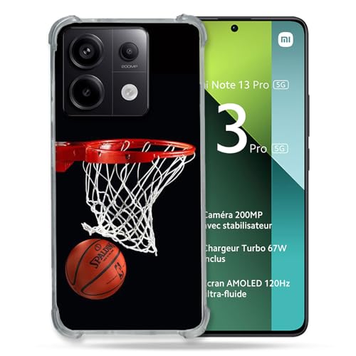 Cokitec Versterkte hoes voor Xiaomi Redmi Note 13 Pro 5G Sport Basketbalmand