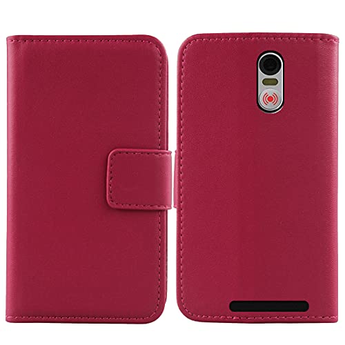 Lankashi Premium Echt Echt Flip Folder Folio Lederen Case Voor Swissvoice G50 5 inch Boek Portemonnee Zakelijke Telefoon Bescherming Protector Cover Skin Pouch Etui (Roos)