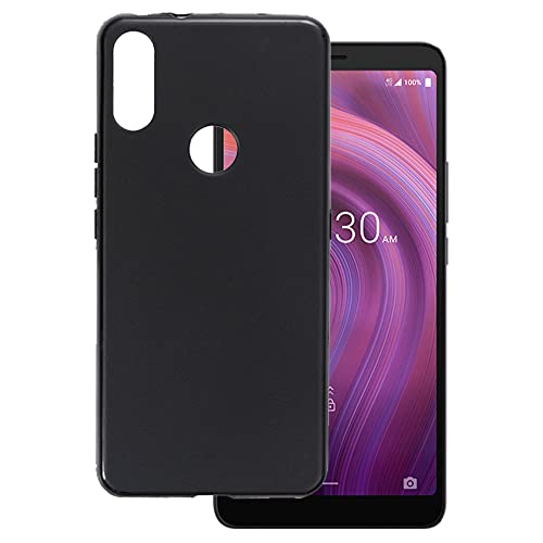 MILEGAO voor Alcatel 3V 2019 Ultra Dunne Telefoon Case, Gel Pudding Zachte Siliconen Telefoon Case voor Alcatel 3V 2019 6.7 inch (zwart)