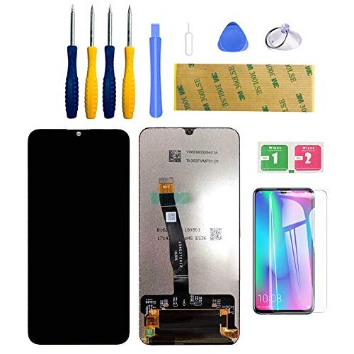 LWMTT Display compatibel met Huawei P Smart 2019 zwart vervanging LCD touchscreen digitizer met scherm reserveonderdelen gereedschap volledige reparatieset gereedschapsset en lijm