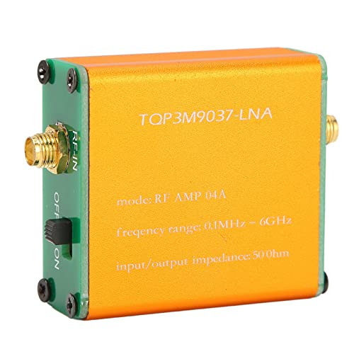 Sxhlseller 0,1M Tot 6G LNA RF-vermogensvoorversterker, 1,95GHz Bij 20dB Geluidsarme Versterkermodule, SMA Vrouwelijke RF-versterker Ultrabandbreedte voor FM-radio, (Schip met 2500 mAh Li