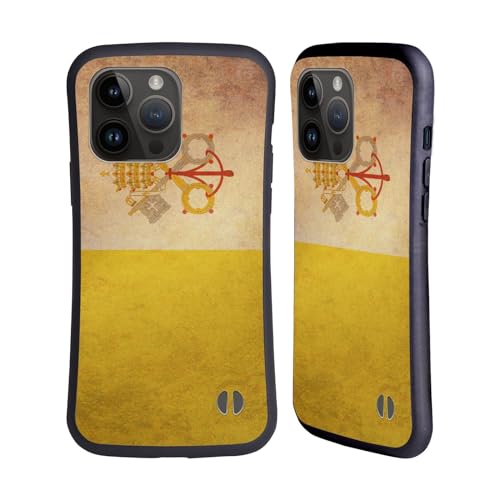 Head Case Designs Vaticaan Vintage Vlaggen Set 2 Hybrid Behuizing compatibel met Apple iPhone 15 Pro Max