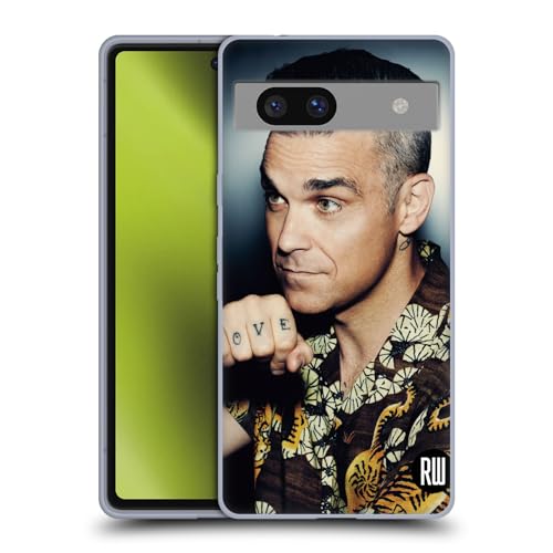 Head Case Designs Officieel Gelicentieerd Robbie Williams Liefde Tattoo Kalender Soft Gel Case Hoesje compatibel met Google Pixel 7a