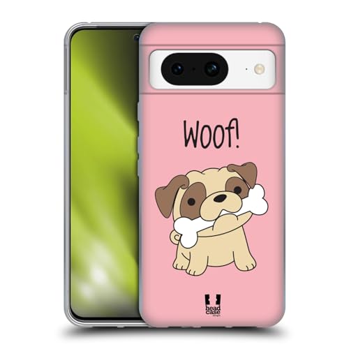 Head Case Designs Moppen Gelukkige Puppies Soft Gel Case Hoesje compatibel met Google Pixel 8