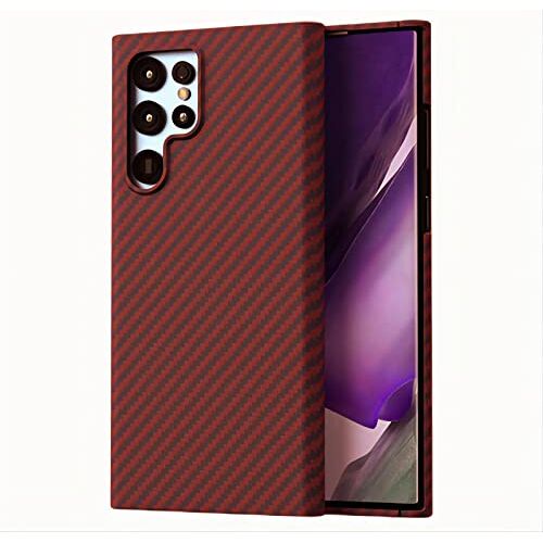 Custodia ® S22 Ultra Hoesje,S22 Ultra Leather Hoesje,S22 Ultra Carbon Fiber Hoesje,S22 Ultra Case Cover Shell Compatibel voor Samsung Galaxy S22 Ultra 5G(3)