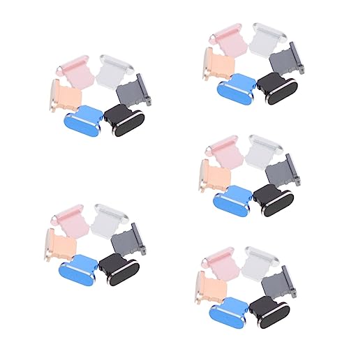 HOMSFOU 30 Stuks Plug Usb-Poort Plug Anti-Plug Mobiele Telefoon Plug Plug Voor Telefoon Plug Voor Poort Stofdichte Plug Voor Telefoon Pluggen Voor Telefoonhoesje Metaal