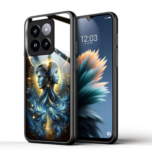 MOJIA Hoes voor Xiaomi Redmi Note 13 Pro 4G, ultradunne anti-val TPU telefoonhoes, twaalf dierenriemtekens beschermhoes. Tweelingen