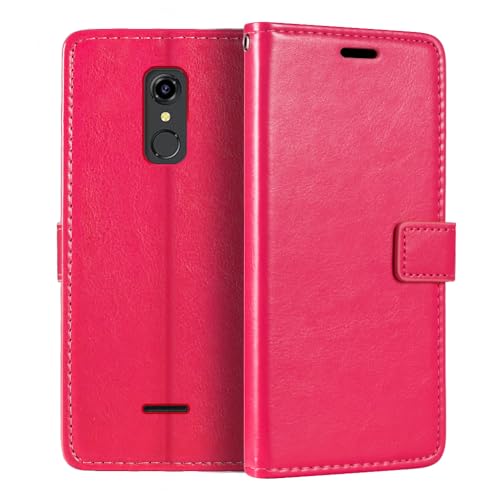 Shantime Cellular Iris Connect-hoesje voor consumenten, premium PU-lederen magnetisch klaphoesje met kaarthouder en standaard, voor consumentenmobiele iris connect, roze