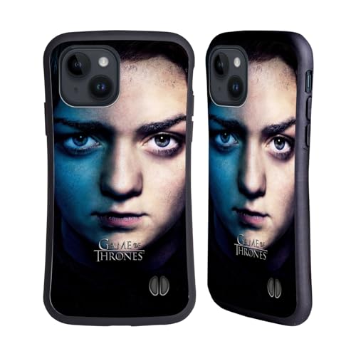 Head Case Designs Officieel Gelicentieerd HBO Game of Thrones Arya Stark Valar Morghulis Hybrid Behuizing compatibel met Apple iPhone 15