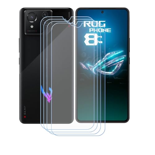 YZKJSZ Schermbeschermer voor Asus ROG Phone 8 (6,7 inch), [4 stuks] Ultradunne anti-kras HD Clear Gehard Glas Beschermende Film Case Vriendelijke Screen Protector Beschermende Glasfilm