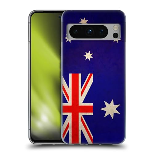 Head Case Designs Australische Australische Vintage Vlaggen Soft Gel Case Hoesje compatibel met Google Pixel 8 Pro