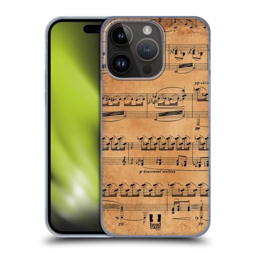 Head Case Designs Debussy Muziekbladen Hard Back Case Hoesje compatibel met Apple iPhone 15 Pro