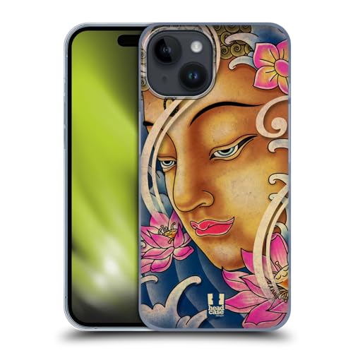 Head Case Designs Gautama Boeddha Hard Back Case Hoesje compatibel met Apple iPhone 15