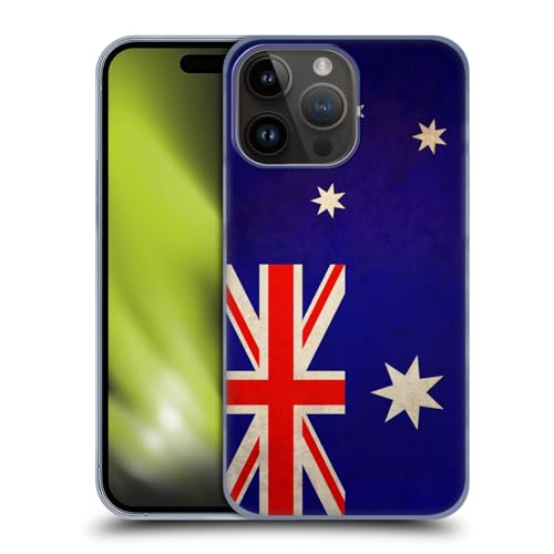 Head Case Designs Australische Australische Vintage Vlaggen Hard Back Case Hoesje compatibel met Apple iPhone 15 Pro Max