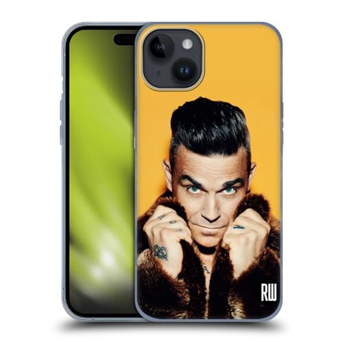 Head Case Designs Officieel Gelicentieerd Robbie Williams Bontjas Kalender Soft Gel Case Hoesje compatibel met Apple iPhone 15 Plus