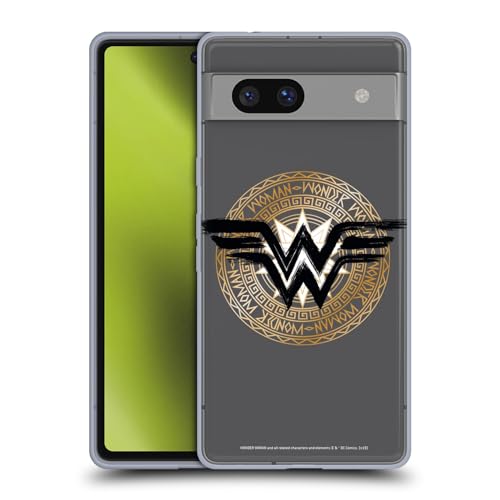 Head Case Designs Officieel Gelicentieerd Wonder Woman DC Comics Schild 2 Grafische kunsten Soft Gel Case Hoesje compatibel met Google Pixel 7a