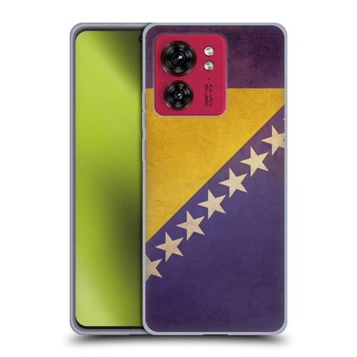 Head Case Designs Bosnië en Herzegovina Bosnisch Vintage Vlaggen Set 2 Soft Gel Case Hoesje compatibel met Motorola Moto Edge 40