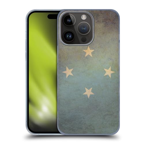 Head Case Designs Federale Staten van Micronesië Micronesië Vintage Vlaggen Set 2 Hard Back Case Hoesje compatibel met Apple iPhone 15 Pro