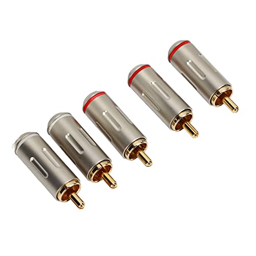 Raguso RCA-stekkerkop, universele slijtvaste 5PCS RCA-connector met hoge weerstand voor KTV voor auto voertuigelektronica