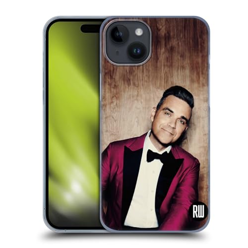 Head Case Designs Officieel Gelicentieerd Robbie Williams Magenta Tux Kalender Hard Back Case Hoesje compatibel met Apple iPhone 15 Plus