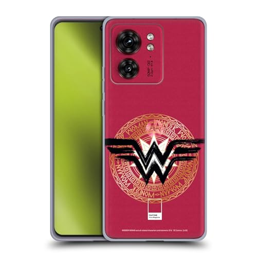 Head Case Designs Officieel Gelicentieerd Wonder Woman DC Comics Schild 2 Grafische kunsten Soft Gel Case Hoesje compatibel met Motorola Moto Edge 40