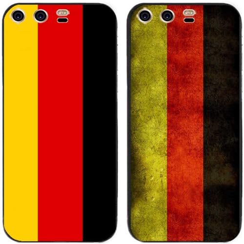 Generic 2 Stks Retro Duitsland Duitsland Duitsland Vlag Gedrukt TPU Gel Siliconen Achterkant Telefoon Case Cover voor Huawei Honor All Series (Honor 9)