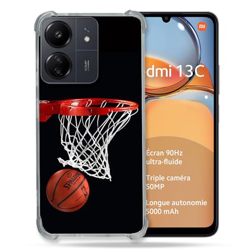 Cokitec Versterkte hoes voor Xiaomi Redmi 13C Sport Basketbalmand