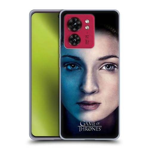 Head Case Designs Officieel Gelicentieerd HBO Game of Thrones Sansa Stark Valar Morghulis Soft Gel Case Hoesje compatibel met Motorola Moto Edge 40