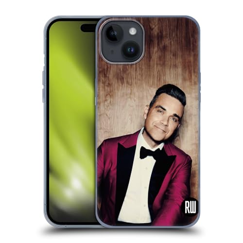 Head Case Designs Officieel Gelicentieerd Robbie Williams Magenta Tux Kalender Soft Gel Case Hoesje compatibel met Apple iPhone 15 Plus