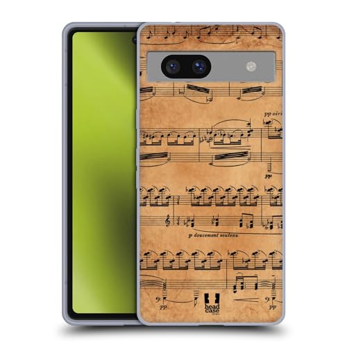 Head Case Designs Debussy Muziekbladen Soft Gel Case Hoesje compatibel met Google Pixel 7a