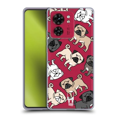 Head Case Designs Moppen Hond Ras Patronen Soft Gel Case Hoesje compatibel met Motorola Moto Edge 40