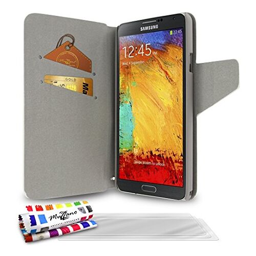 MUZZANO beschermhoes voor Samsung Galaxy Note 3, UV-folie, Wit + 3 schermbeveiligingen