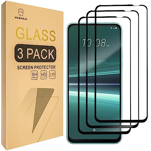 Mr.Shield Schermbeschermer voor HTC U23 / HTC U23 Pro [Volledige hoes] [gehard glas] [9H hardheid] [3-pak] schermbeschermer