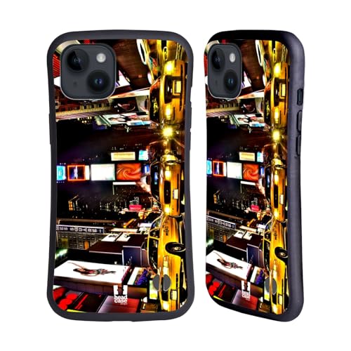 Head Case Designs New York Times Square Beste van plaatsen Set 2 Hybrid Behuizing compatibel met Apple iPhone 15 Plus