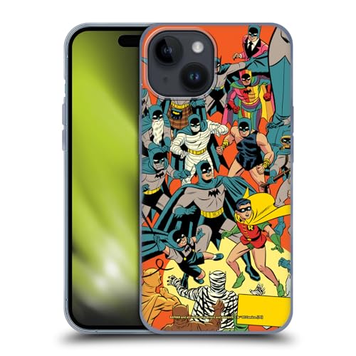 Head Case Designs Officieel Gelicentieerd Batman DC Comics Rechercheur Comics 1000 Robin Iconische stripboekkostuums Soft Gel Case Hoesje compatibel met Apple iPhone 15