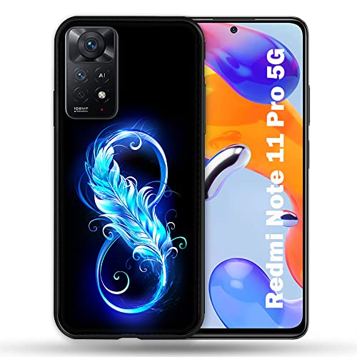 Cokitec Beschermhoes voor Xiaomi Redmi Note 11 Pro / 11 Pro 5G, oneindigheidsteken, blauw